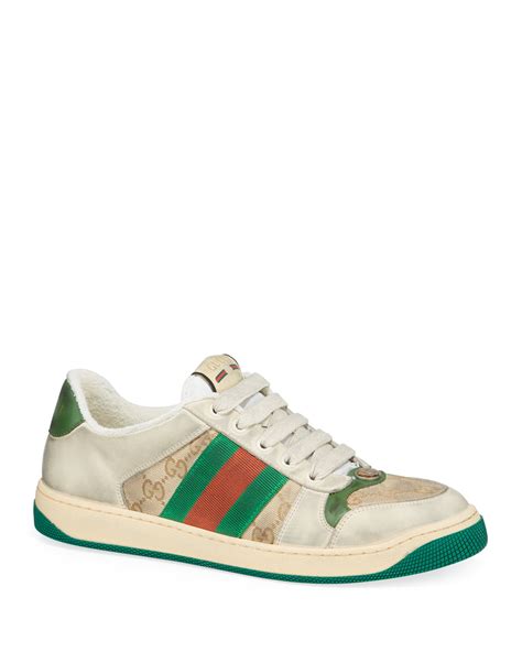 gucci distressed shoes|Gucci gg canvas sneakers.